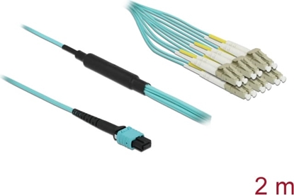 Picture of Delock Optical Fiber Cable MPO female to 6 x LC Duplex male, Multi-mode OM3, 50/125 µm, 2 m