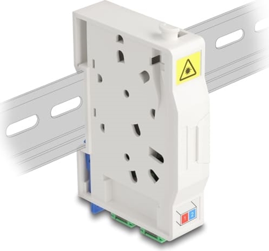 Picture of Delock Optical Fiber Connection Box for DIN rail with splice holder and 2 x SC Simplex coupler
