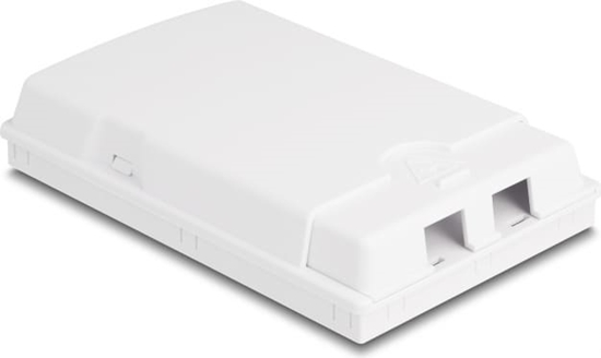 Picture of Delock Optical Fiber Connection Box for wall mounting for 2 x SC Simplex or LC Duplex white