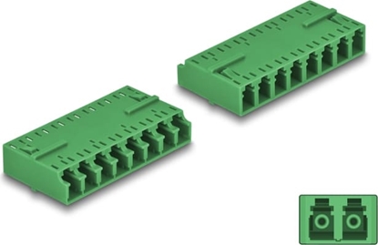Picture of Delock Optical Fiber Coupler HD LC Octuplex female to LC Octuplex female green