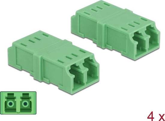 Picture of Delock Optical Fiber Coupler LC Duplex female to LC Duplex female 4 pieces