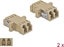 Picture of Delock Optical Fiber Coupler LC Duplex female to LC Duplex female Multi-mode 2 pieces beige