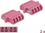 Picture of Delock Optical Fiber Coupler LC Quad female to LC Quad female Multi-mode 2 pieces violet