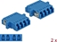 Attēls no Delock Optical Fiber Coupler LC Quad female to LC Quad female Single-mode 2 pieces blue