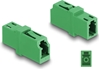 Picture of Delock Optical Fiber Coupler LC Simplex female to LC Simplex female APC green