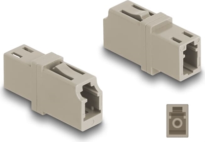 Picture of Delock Optical Fiber Coupler LC Simplex female to LC Simplex female OM1/OM2 beige