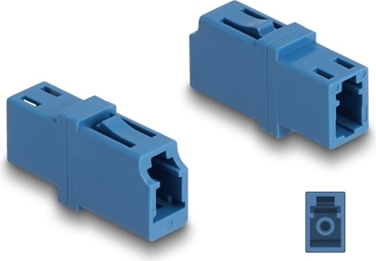 Picture of Delock Optical Fiber Coupler LC Simplex female to LC Simplex female UPC blue