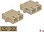 Attēls no Delock Optical Fiber Coupler SC Duplex female to SC Duplex female Multi-mode 4 pieces beige