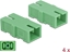 Attēls no Delock Optical Fiber Coupler SC Simplex female to SC Simplex female 4 pieces