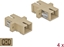 Picture of Delock Optical Fiber Coupler SC Simplex female to SC Simplex female Multi-mode 4 pieces beige