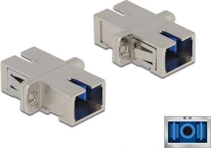 Picture of Delock Optical Fiber Coupler SC Simplex female to SC Simplex female Single-mode metal