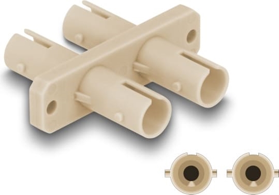Picture of Delock Optical Fiber Coupler ST Duplex female to ST Duplex female beige