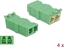 Изображение Delock Optical Fiber Coupler with laser protection flip LC Duplex female to LC Duplex female 4 pieces