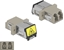 Picture of Delock Optical Fiber Coupler with laser protection flip LC Duplex female to LC Duplex female Multi-mode beige