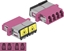 Изображение Delock Optical Fiber Coupler with laser protection flip LC Quad female to LC Quad female Multi-mode violet