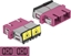 Picture of Delock Optical Fiber Coupler with laser protection flip SC Duplex female to SC Duplex female Multi-mode violet