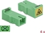 Picture of Delock Optical Fiber Coupler with laser protection flip SC Simplex female to SC Simplex female 4 pieces