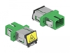 Picture of Delock Optical Fiber Coupler with laser protection flip SC Simplex female to SC Simplex female Single-mode green