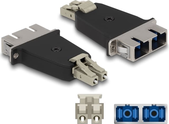 Picture of Delock Optical Fiber Hybrid Coupler LC Duplex male to SC Duplex female beige