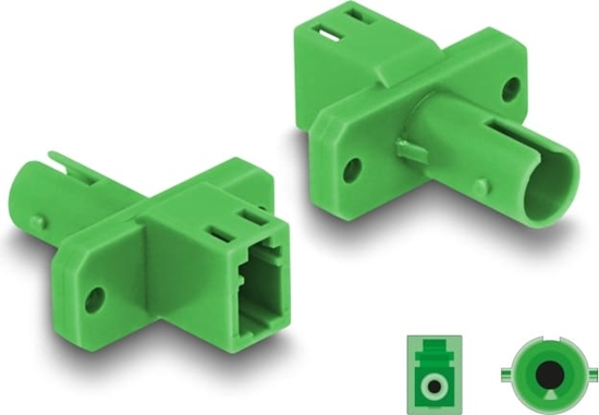 Picture of Delock Optical Fiber Hybrid Coupler LC Simplex female to ST Simplex female green