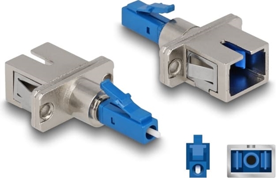 Picture of Delock Optical Fiber Hybrid Coupler LC Simplex male to SC Simplex female blue