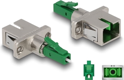 Picture of Delock Optical Fiber Hybrid Coupler LC Simplex male to SC Simplex female green