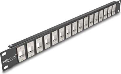 Picture of Delock Panel Mount 19" 16 Port 1U black