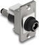 Picture of Delock Panel Mount DC 5.5 x 2.5 mm female to DC 5.5 x 2.5 mm male silver / white / black