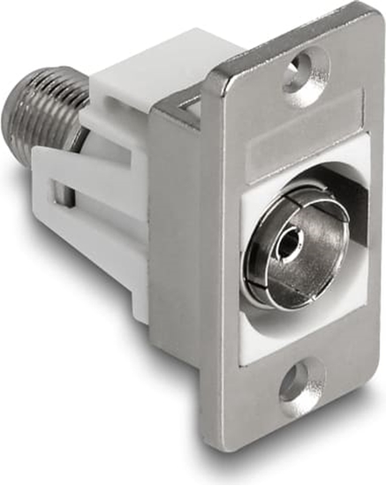 Picture of Delock Panel Mount IEC female to F female silver / white