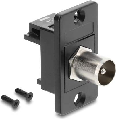 Picture of Delock Panel Mount IEC male to F female black