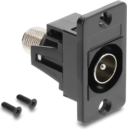Picture of Delock Panel Mount IEC male to F female black