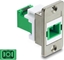 Picture of Delock Panel Mount SC Simplex female to SC Simplex female with laser protection flip inside silver / green / white