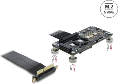 Picture of Delock PCI Express 3.0 x4 to M.2 Key M Adapter with fan and cable 10 cm