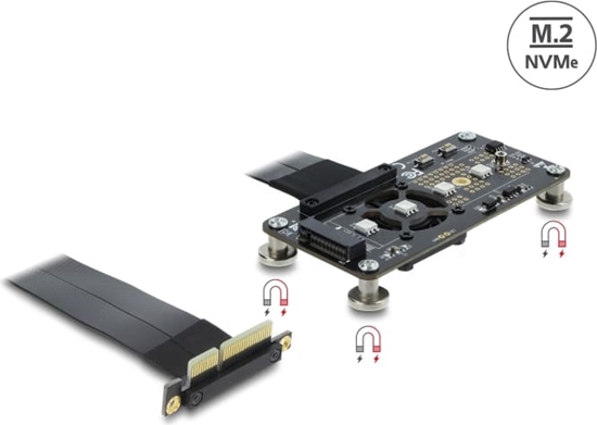 Picture of Delock PCI Express 3.0 x4 to M.2 Key M Adapter with fan and cable 10 cm