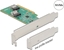 Attēls no Delock PCI Express 4.0 x8 Card to 2 x internal SFF-8654 4i NVMe - Bifurcation - Low Profile Form Factor