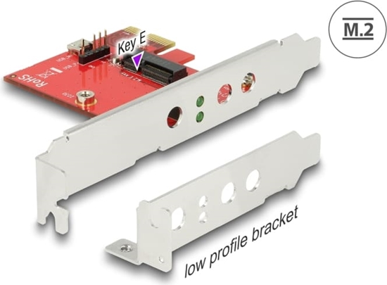 Picture of Delock PCI Express x1 Card > 1 x internal M.2 Key E - Low Profile Form Factor