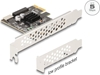 Picture of Delock PCI Express x1 Card to 1 x internal USB 5 Gbps Type-E Key A and 1 x 19 pin USB pin header male - Low Profile Form Factor