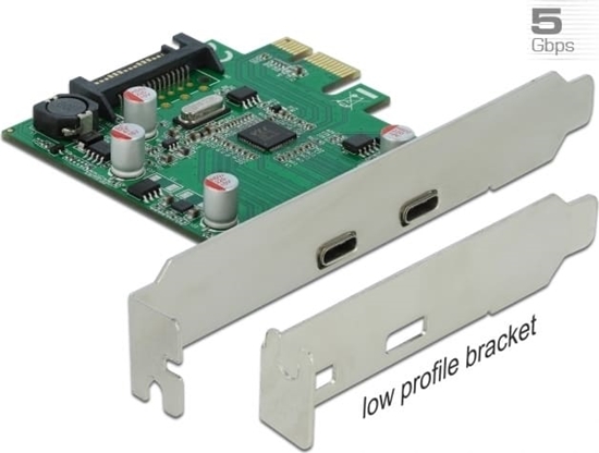 Picture of Delock PCI Express x1 Card to 2 x external USB 5 Gbps USB Type-C™ female