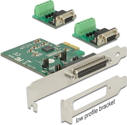 Picture of Delock PCI Express x1 Card to 2 x Serial RS-422/485 ESD protection optional surge protection