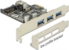 Picture of Delock PCI Express x1 Card to 3 x external + 1 x internal USB 5 Gbps Type-A female