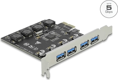 Picture of Delock PCI Express x1 Card to 4 x external USB Type-A female SuperSpeed USB (USB 3.2 Gen 1)