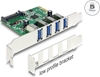 Picture of Delock PCI Express x1 Card to 4 x external USB Type-A female USB 5 Gbps