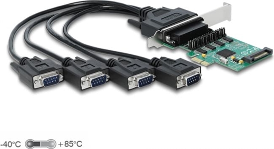 Picture of Delock PCI Express x1 Card to 4 x Serial RS-232 with voltage supply