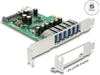 Picture of Delock PCI Express x1 Card to 6 x external + 1 x internal USB 5 Gbps Type-A female
