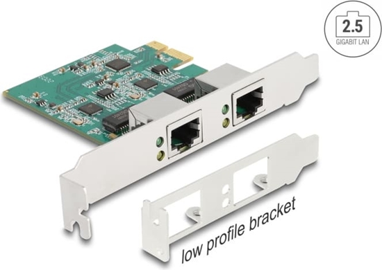 Picture of Delock PCI Express x1 Network Card 2.5 Gigabit LAN 2 x RJ45 RTL8125
