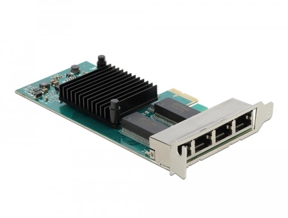 Picture of Delock PCI Express x1 Network Card Gigabit LAN 4 x RJ45 i350