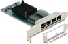 Picture of Delock PCI Express x1 Network Card Gigabit LAN 4 x RJ45 i350