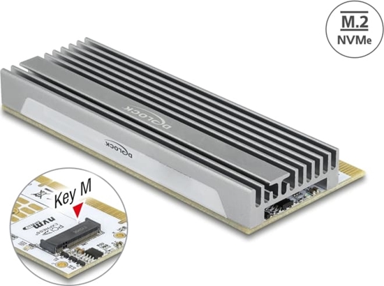 Picture of Delock PCI Express x16 (x4 / x8) Card to 1 x NVMe M.2 Key M with LED illumination
