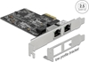 Picture of Delock PCI Express x2 Network Card 2.5 Gigabit LAN 2 x RJ45 RTL8125