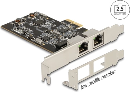 Picture of Delock PCI Express x2 Network Card 2.5 Gigabit LAN 2 x RJ45 RTL8125